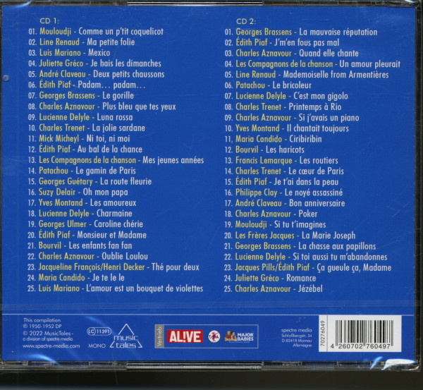 Les Chansons De L'Annee 1952 (2-CD)