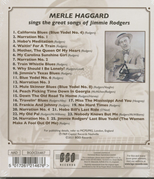 Same Train Different Time - Merle Haggard Sings The Great Songs Of Jimmie Rodgers (CD)