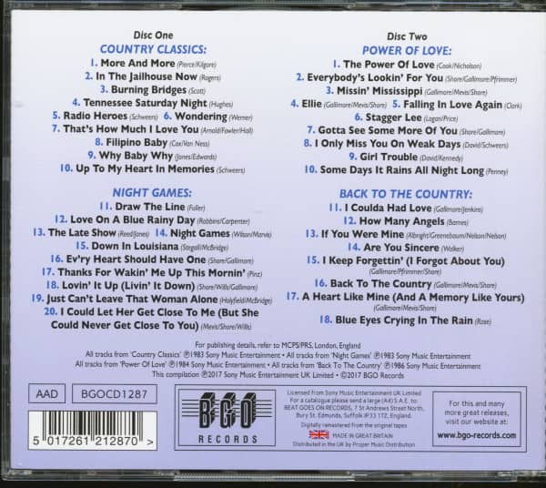Country Classics-Night Games-Power Of Love-Back To The Country (2-CD)