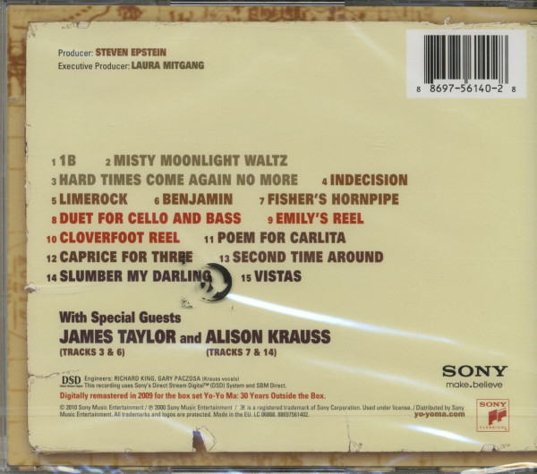 Yo-Yo Ma - Edgar Meyer - Mark O'Connor – Appalachian Journey (CD)