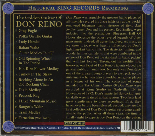 The Golden Guitar Of Don Reno (CD)