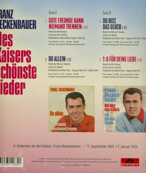 Des Kaisers schönste Lieder (LP, 10inch Vinyl, Ltd.)