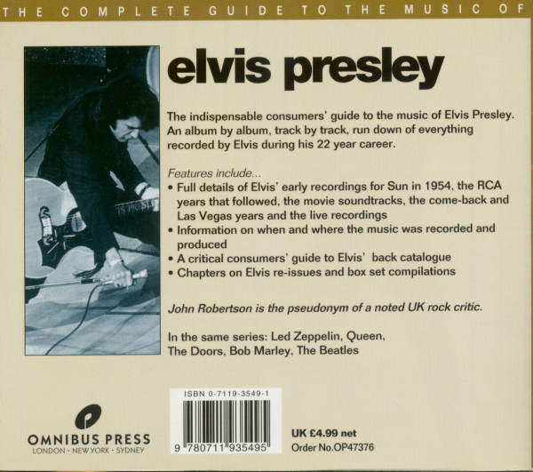 The complete guide to the music of Elvis Presley by John Robertson