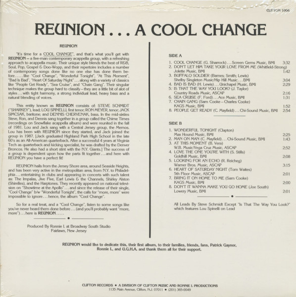 ...A Cool Change - Clifton Acappella Series Vol.6 (LP)