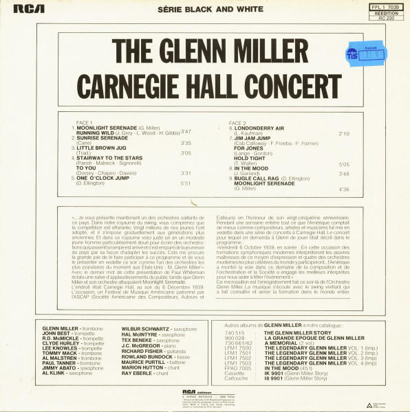 The Glenn Miller Carnegie Hall Concert (LP)