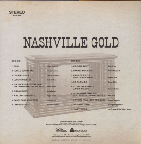 Nashville Gold - Hayseed Delirium From The Boob Tube Golden Age, 1956-1975 (LP, Ltd.)