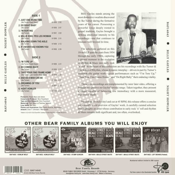 Night Howler (LP, 10inch, 45rpm, Ltd.)