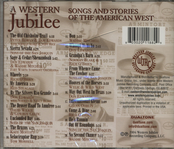 A Western Jubilee - Songs And Stories Of The American West (CD)
