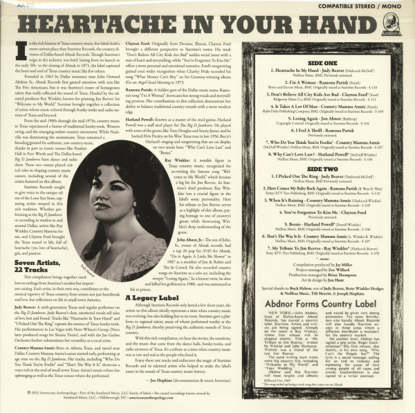 Heartache In Your Hand - Startime Country (LP, colored Vinyl)