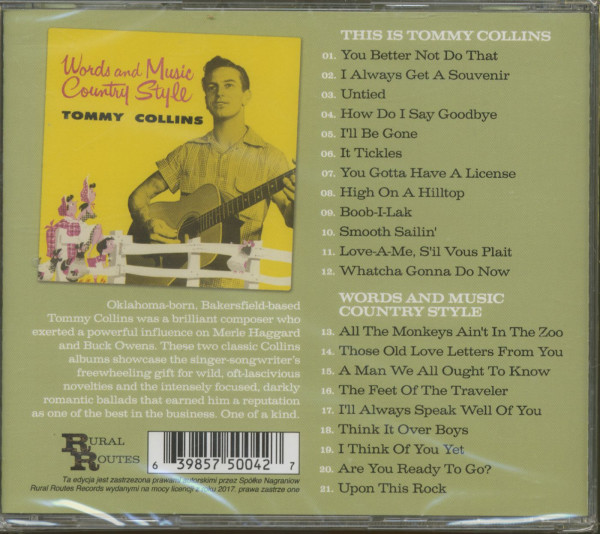 This Is Tommy Collins - Words And Music Country Style (CD)