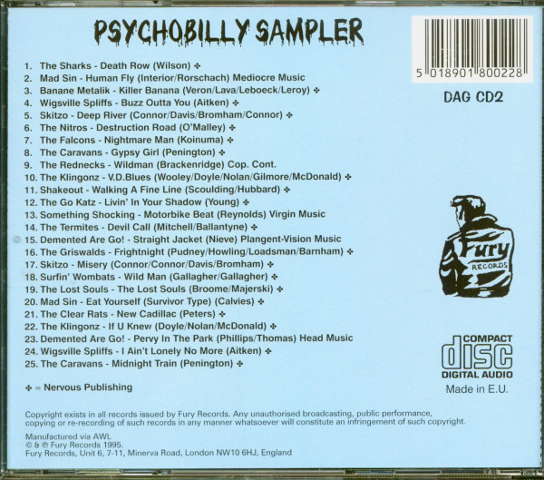 Psychobilly Sampler Vol.1 (CD)