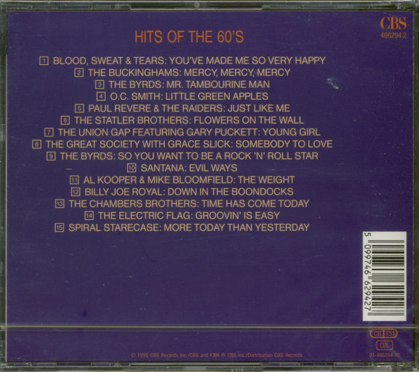 Hits Of The 60's (CD)