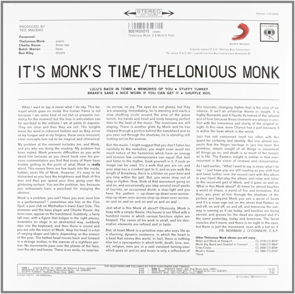 It's Monk Time (LP 180g Vinyl)