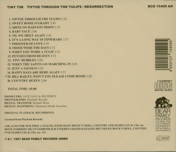 Tiptoe Through The Tulips - Resurrection (CD)