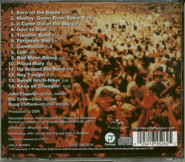 Live In Europe 1971 (CD)