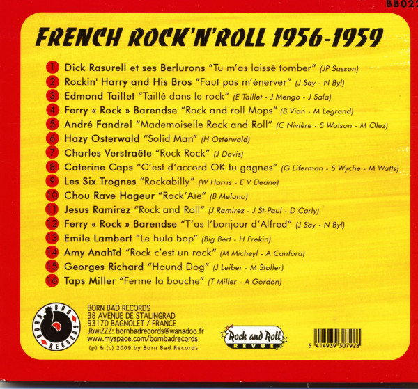 French Rock'N' Roll 1956-59 - Rock Rock Rock (CD)