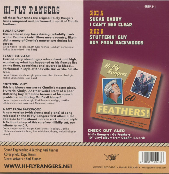 Hi-Fly Rangers Performing Songs Inspired By Charlie Feathers (7inch, 45rpm, EP)
