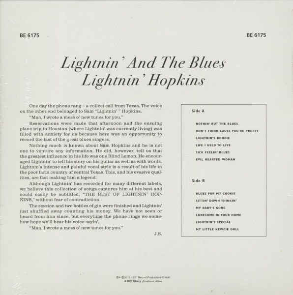 Lightnin' And The Blues (LP,180g Vinyl)