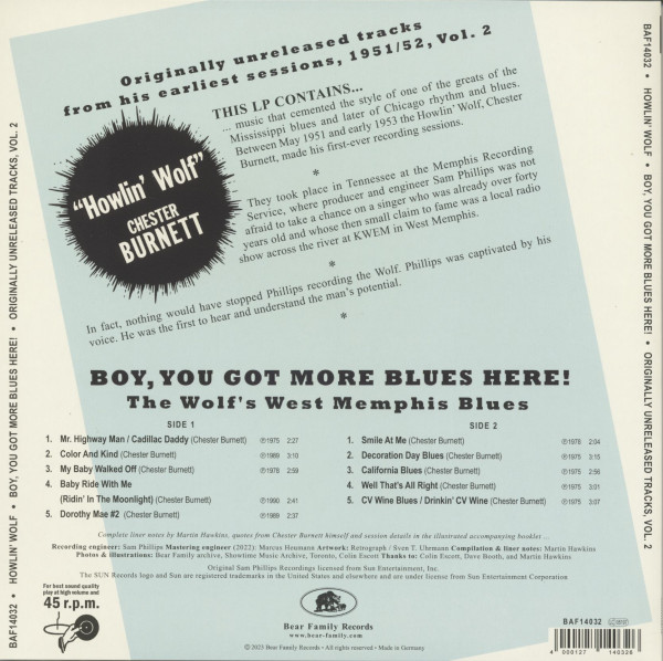 Boy, You Got More Blues Here! Vol. 2 (LP, 10inch, 45rpm)
