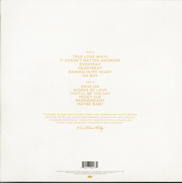 True Love Ways - With The Royal Philharmonic Orchestra (LP)