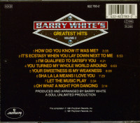 Aperçu: Barry White's Greatest Hits Vol. 2 (CD) Aperçu: Barry White's Greatest Hits Vol. 2 (CD)