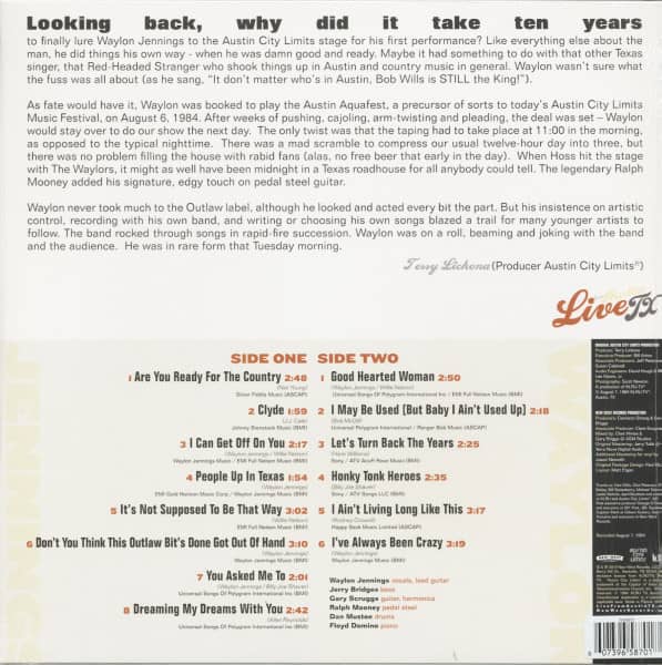 Live From Austin TX '84 (LP, colored Vinyl, Ltd.)