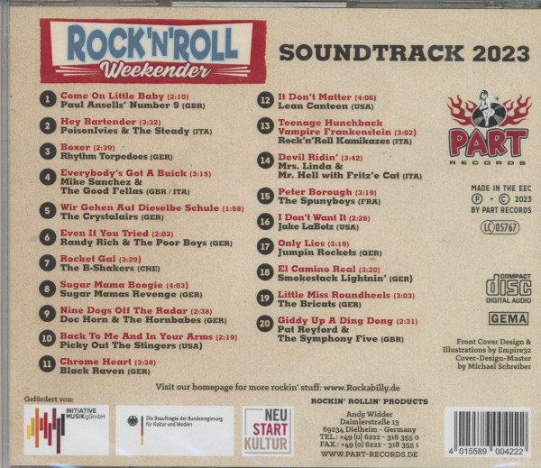 Rock'n'Roll Weekender Soundtrack 2023 (CD)