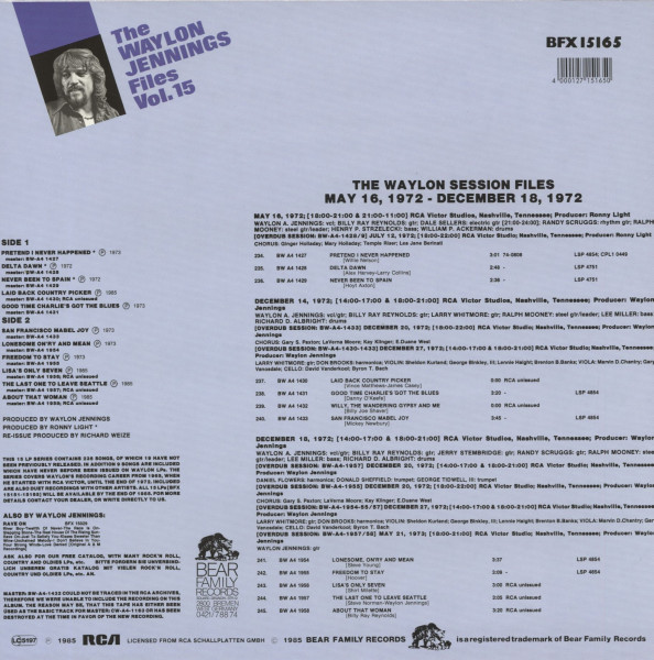 The Waylon Jennings Files, Vol.15 (LP)