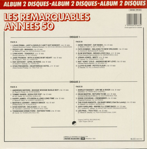 Les Remarquables Années 50 (2-LP)