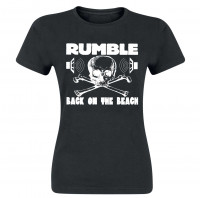 Aperçu: Rumble Girlie Shirt, black, white print, size M Aperçu: Rumble Girlie Shirt, black, white print, size M