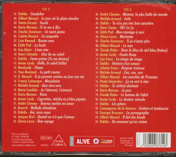 Les Chansons De L'Année 1958 (2-CD)