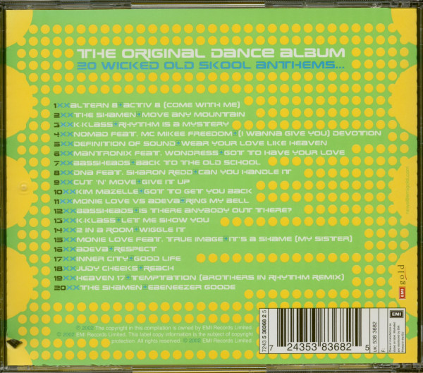The Original Dance Album - 20 Wicked Old Skool Anthems (CD)