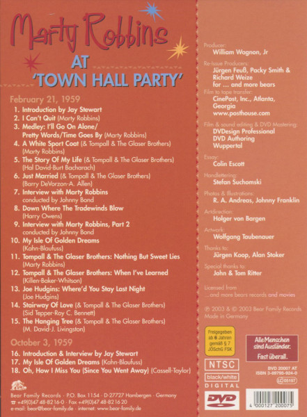 Marty Robbins - At Town Hall Party (DVD)