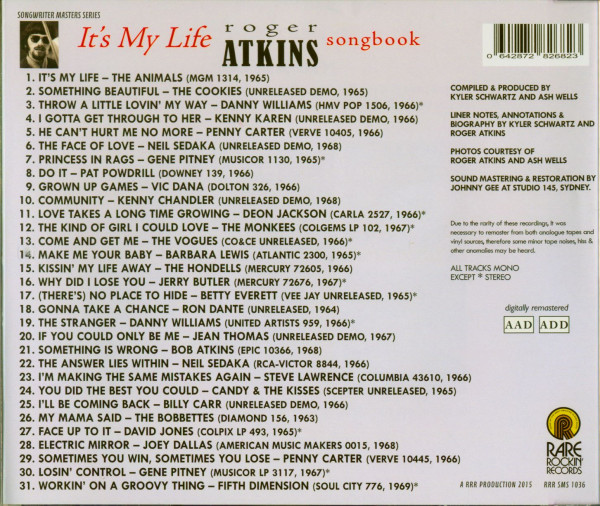 It's My Life - Roger Atkins Songbook 1963-1969