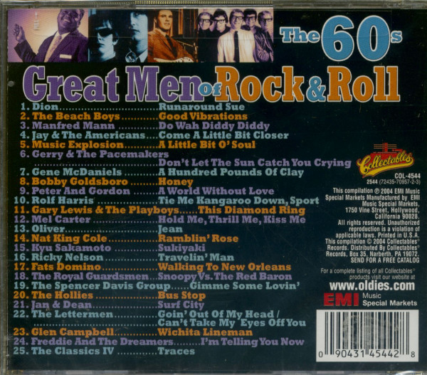 Great Men Of Rock & Roll - The 60s (CD)