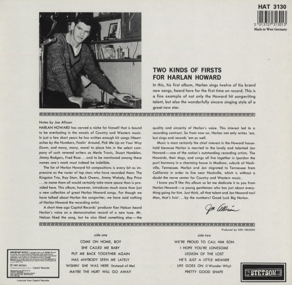 Harlan Howard Sings Harlan Howard (LP)