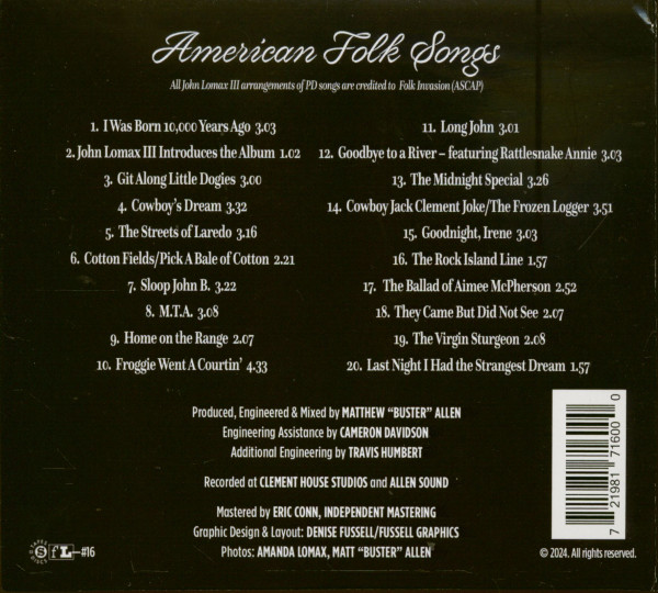 American Folk Songs (CD)