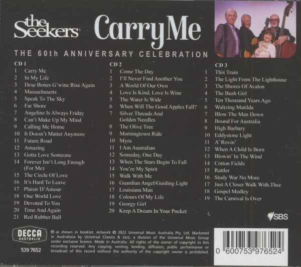 Carry Me - The 60th Anniversary Celebration (3-CD)