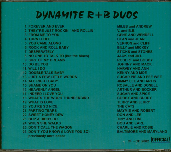 Dynamite R&B Duos Vol.2 (CD)
