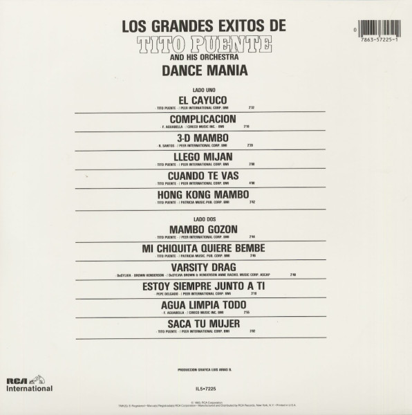Dance Mania - Los Grandes Exitos De Tito Puente And His Orchestra (LP)