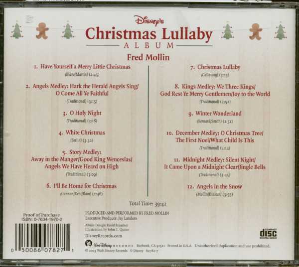 Disney's Christmas Lullaby Album (CD)
