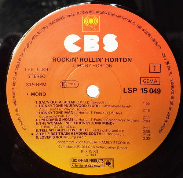 Rockin' Rollin' Horton (LP)