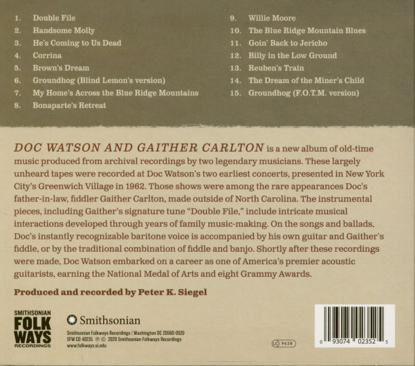 Doc Watson and Gaither Carlton (CD)