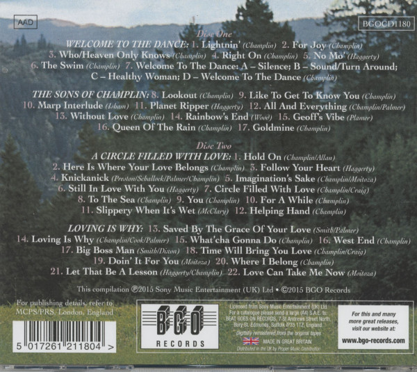 Welcome To The Dance - Sons Of Champlin - A Circle Filled With Love - Loving Is Why (2-CD)