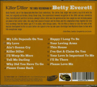 Aperçu: Killer Diller - The Early Recordings Of Betty Everett (CD) Aperçu: Killer Diller - The Early Recordings Of Betty Everett (CD)