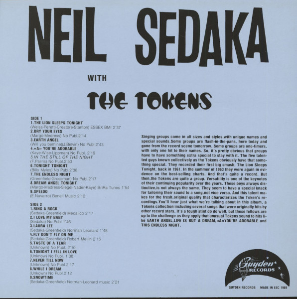 Neil Sedaka With The Tokens (LP)