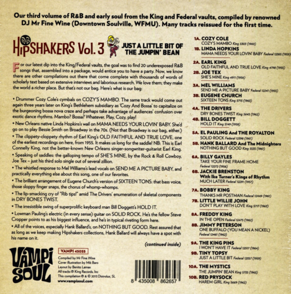 R&B Hipshakers Vol.3 (10x7inch, 45rpm Box) Limited Edition