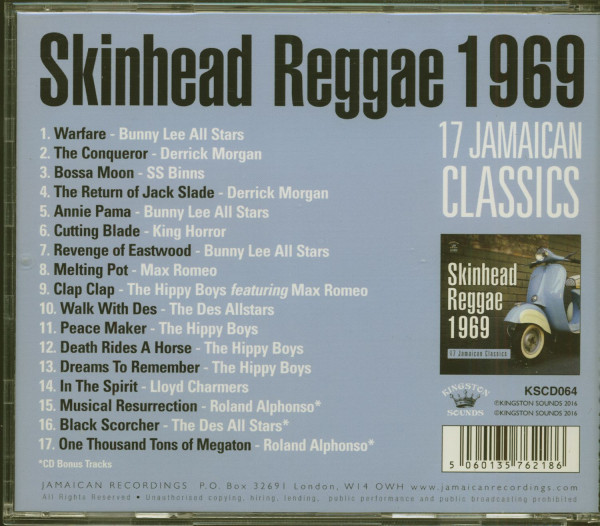 Skinhead Reggae 1969 - 17 Jamaican Classics (CD)
