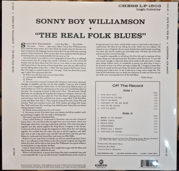 The Real Folk Blues (LP, 180g Vinyl)