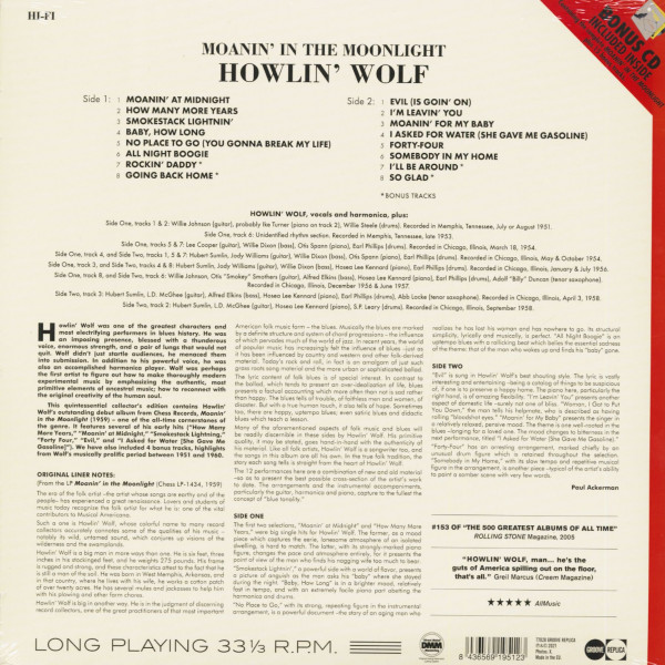 Moanin' In The Moonlight (LP & CD)
